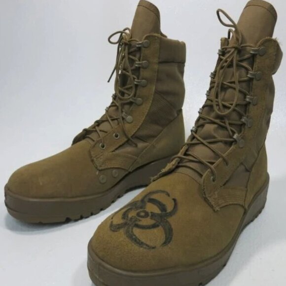 Vibram SPE1C1-17-D-1004 798 Hot Weather Army Combat Boots Coyote Tan Suede 10 W main image 4